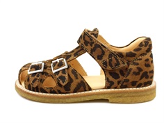 Angulus sandal leopard with buckles and velcro